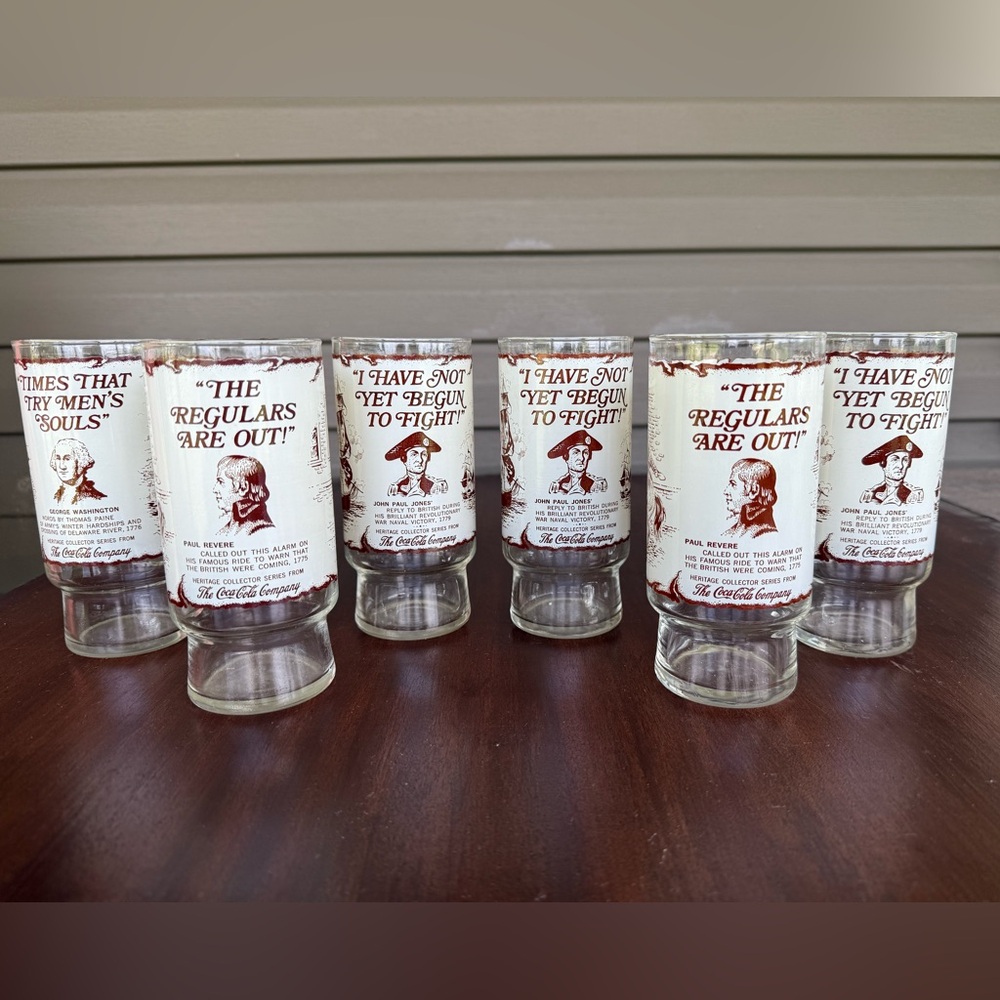 vintage Coca-Cola Heritage Collector Series glasses set of 6